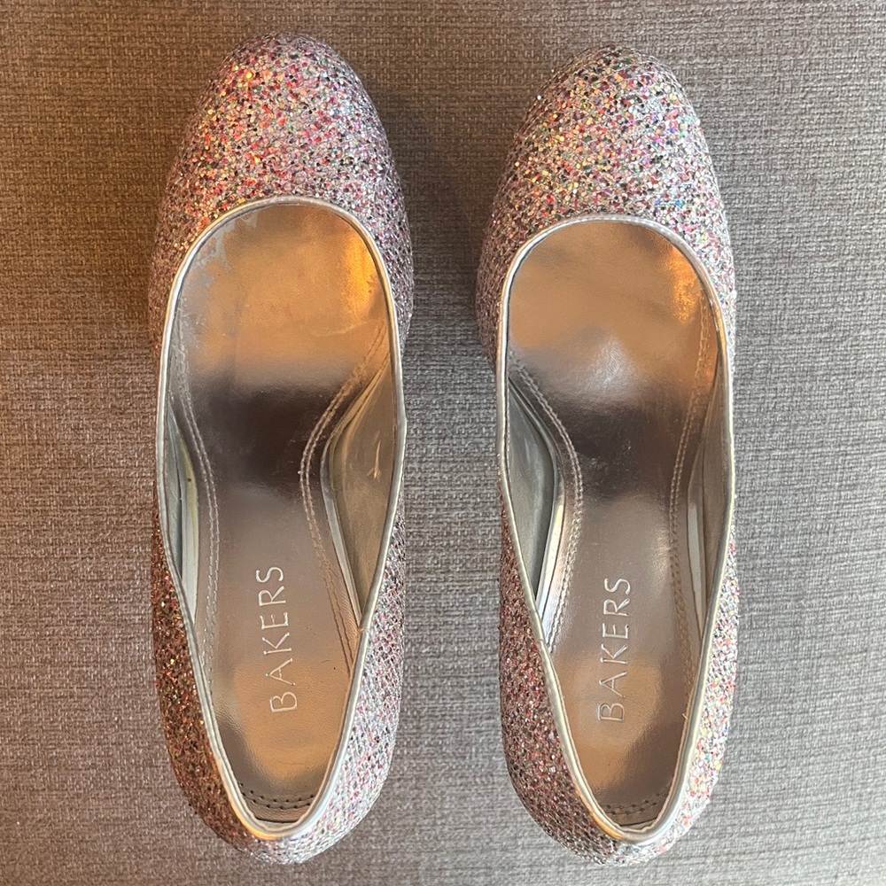 Bakers Sparkling Glitter Multicolor Platform Heels - Picture 6 of 8